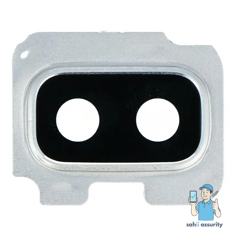 Camera Lens Glass with Frame for Samsung Galaxy J8 2018 White thumbnail